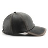 Gorra de béisbol de piel sintético clásico lavada, unisex, color