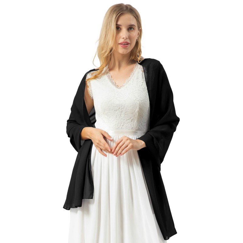 Bridesmay Chiffon Elegant Stole Scarf for Dress in Various Colours