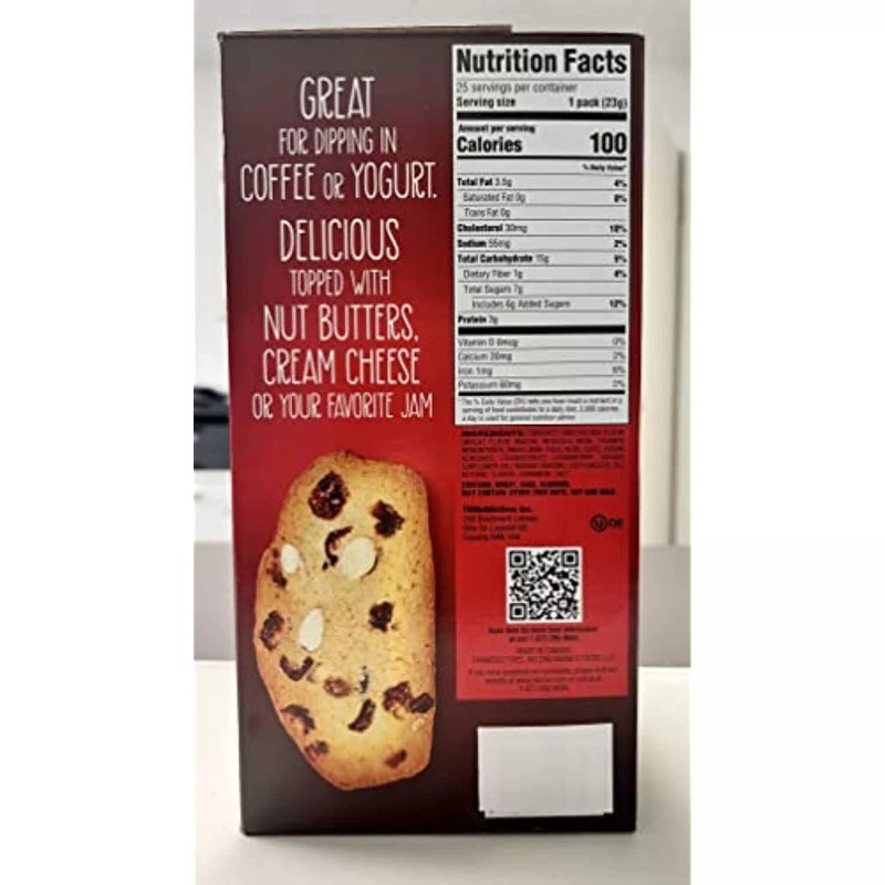 Thin Addictives Cranberry Amêndoa Thins Crunchy 25 Pack 1 Caixa