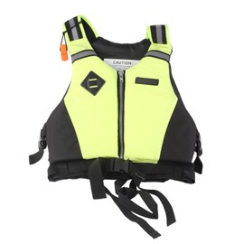 Kayaking Swimming Adult Safety Buoyancy Jacket Life Vest Reflective Strap with Whistle (green)