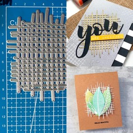 Jute Texture Metal Cutting Dies Burlap Texture Cutting Dies Stencils for DIY Scrapbooking Card Decorative Embossing Paper Cutting Dies for Scrapbooking Card Making