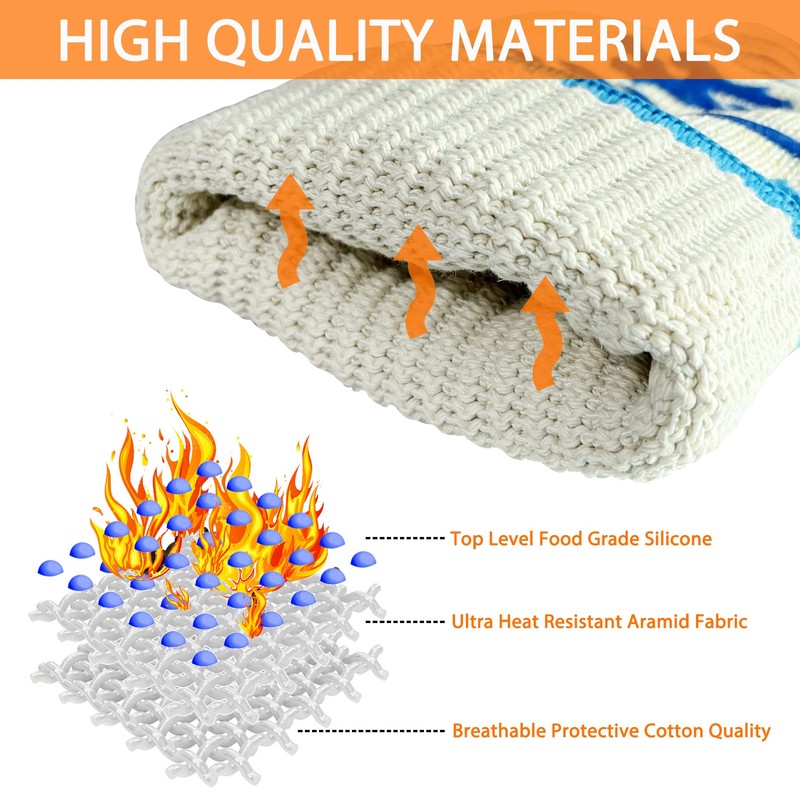 BBQ Gloves, Oven Gloves Original 2 Pack1472℉ Extreme Heat Resistant,