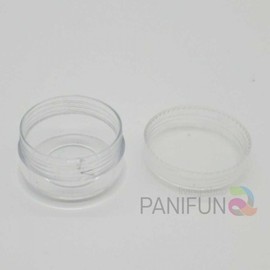 Transparent Cap Plastic Cream Container, Small Empty Cosmetic Bottle Sample Container 17ea