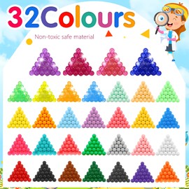 Eenua 3220 Piece Non Iron Fuse Beads Kit in 32 Colors Complete Creativity Starter Set