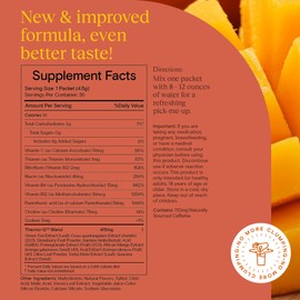 Yoli Passion Energy Drink Powder Mix - Natural Energy Drink Mix for Endurance and Stamina, 30 Packets - Peach Mango Flavor