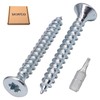 SKIR'CO (300 Pieces) Galvanised Steel Wood Screws 3.0 x 25mm