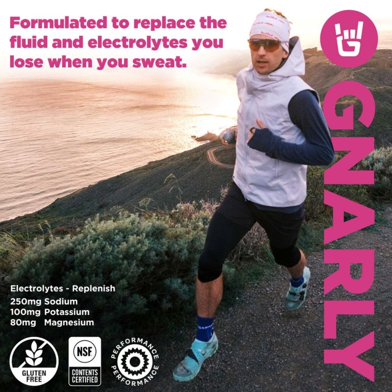 Gnarly Nutrition Hydrate Electrolyte Powder – Raspberry Exercise Hydration Drink