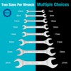 DURATECH Super-Thin Open End Wrench Set, Metric, 8-Piece, Including 5.5,