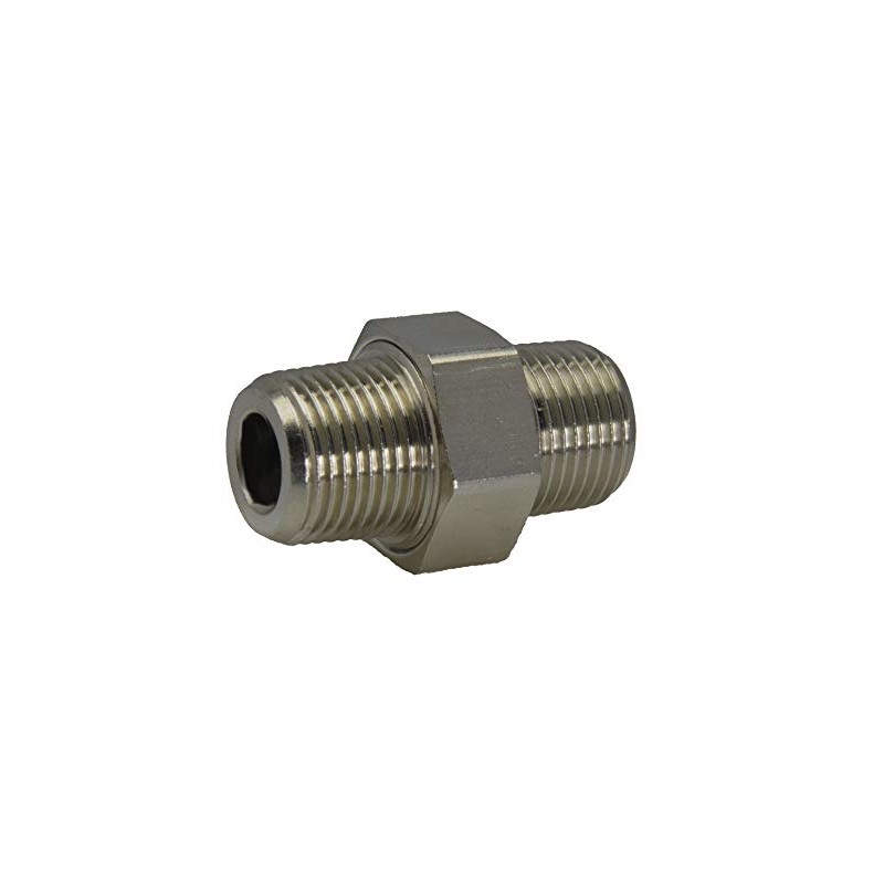 Double Nipple NPT 1/8 Inch NPT 1/8 Inch Material Stainless