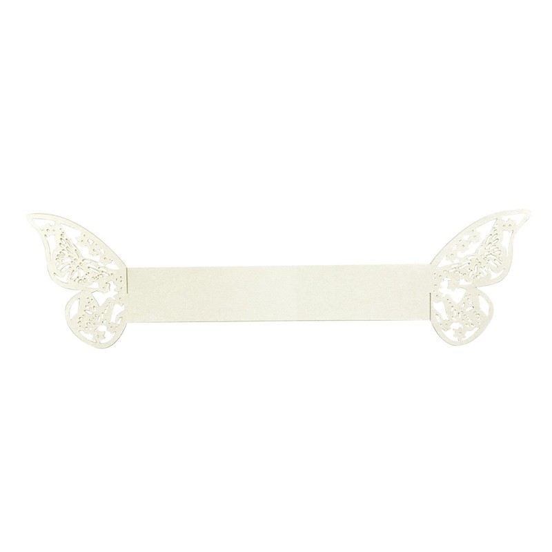 Allydrew Laser Cut Butterflies Wedding Napkin Rings (Set of 50),