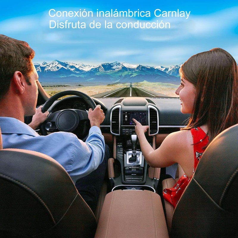 Adaptador Inalámbrico CarPlay con 5.8GHz WiFi, Adaptador Inalámbrico Android Auto,