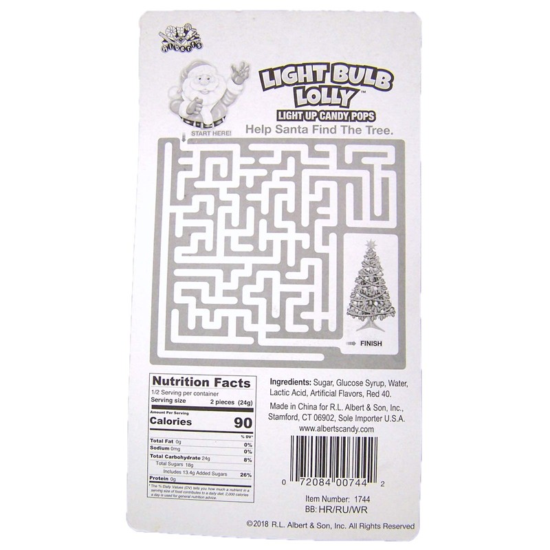 Christmas Candy Lighted Christmas Light Bulb Lolly Candy Pops Lollipops