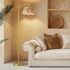 Oneach Arc Floor Lamp for Living Room,Rattan Boho Floor Lamp