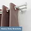 Heavy Duty Double Curtain Rods with Cylindrical Cap Finials -