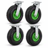10 Inch Pneumatic Caster Wheels Set of 4, Heavy Duty