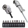 Total 3 Pcs Right Angle Drill Attachment，2 Pcs 105 Degree