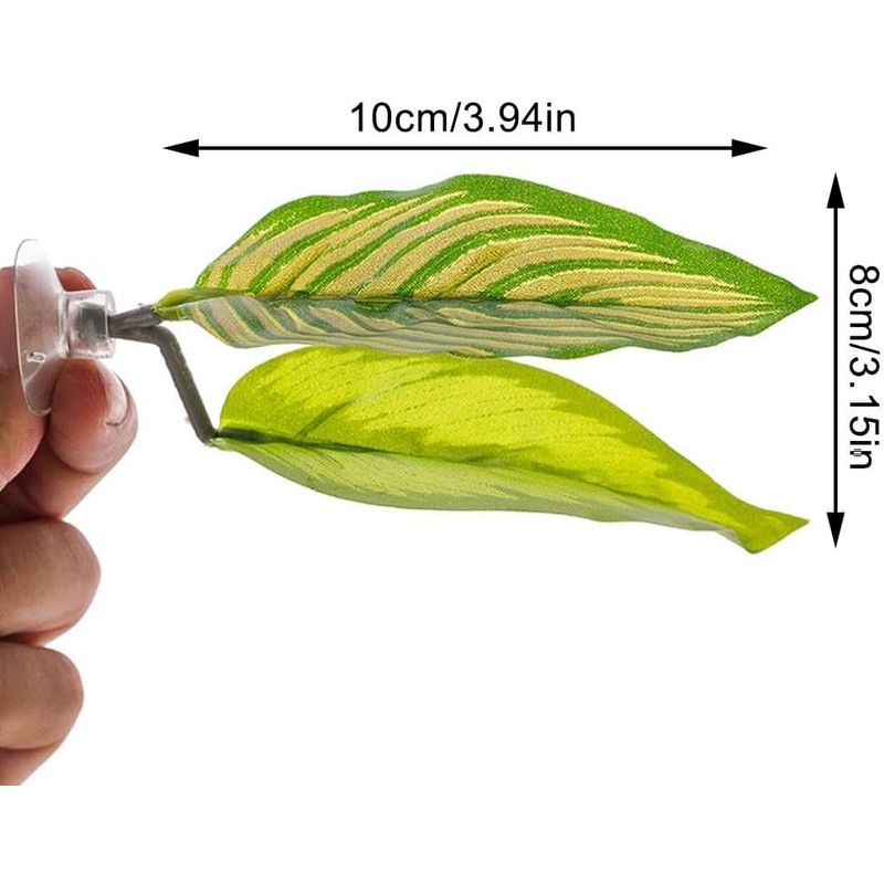 Green Betta Fish Leaf Pad,Plastic Plant Betta Hammock Leaf Bed,Simulating