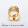 oumuik Brass Sleeve 3/4 Inch Female Thread Fitting Brass Fittings