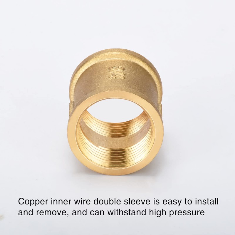 oumuik Brass Sleeve 3/4 Inch Female Thread Fitting Brass Fittings