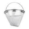 SagaSave Stainless Steel Coffee Filter, 4 Cone Coffee Filter Reusable