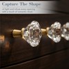 POZEAN 6 Pack Gold Tapered Diamond Cabinet Knobs, Clear Gold