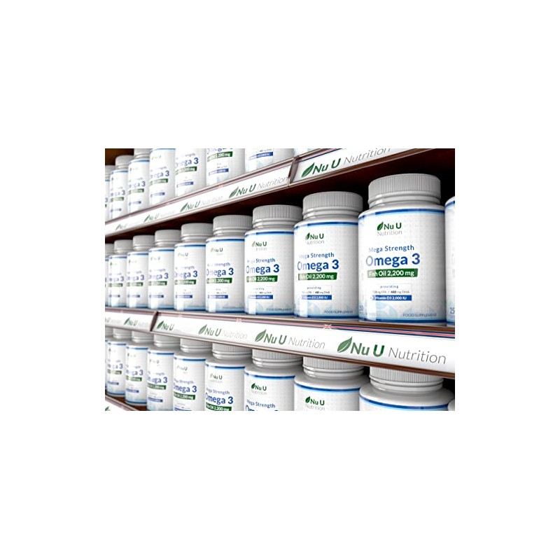 Omega 3 Fish Oil 2200mg & Vitamin D3 2000IU -