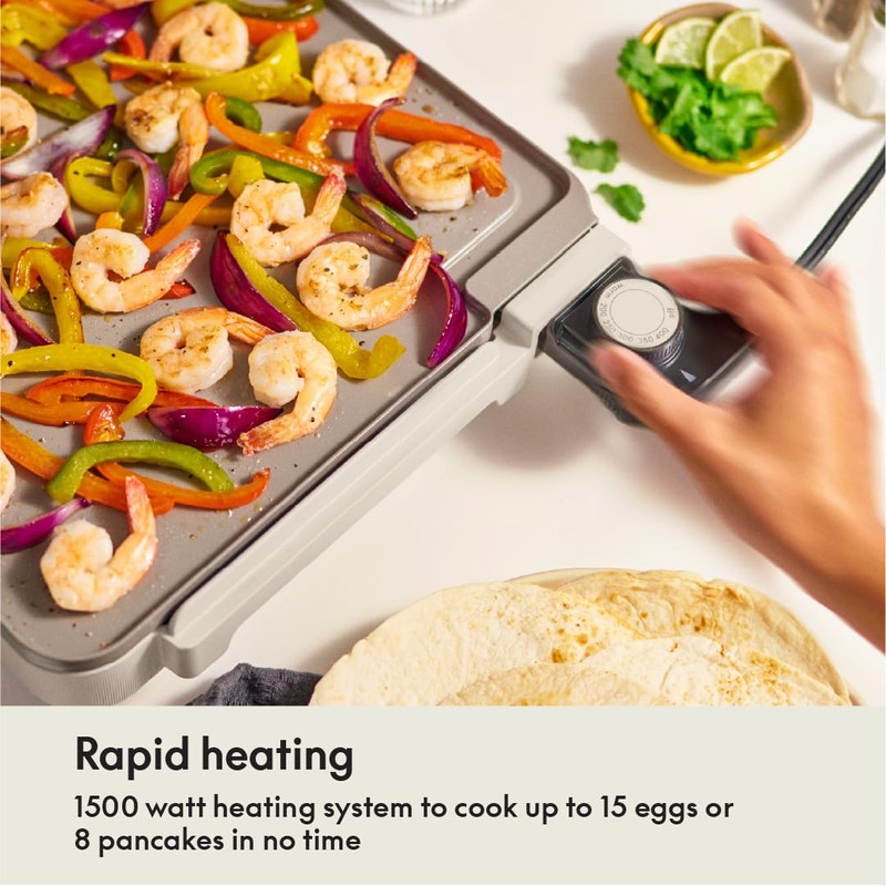 bella 12" x 22" Electric Griddle with EverGood™ Ceramic Nonstick