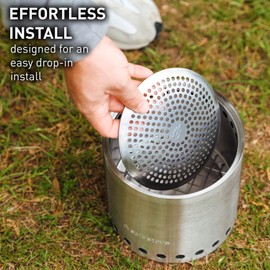 Solo Stove Campfire Pellet Adapter | Accessory for Outdoor Camping Stove Campfire, Extension for Burning Pellets, Safe Burning, Stainless Steel, Diameter: 6.1 in