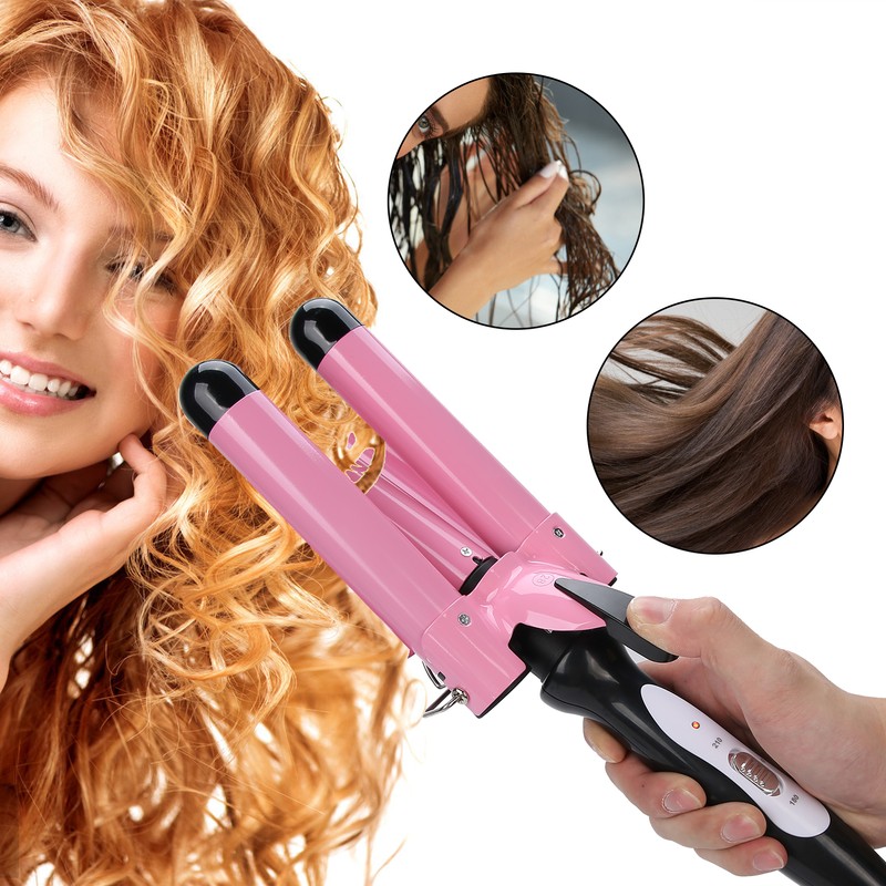 Hair Curling Iron 3 Barrel 28mm Electric Hair Waver Curling