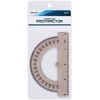 Pro Art Protractor, 180 Degree 4-inch, Smoky Topaz