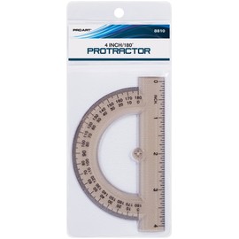 Pro Art Protractor, 180 Degree 4-inch, Smoky Topaz