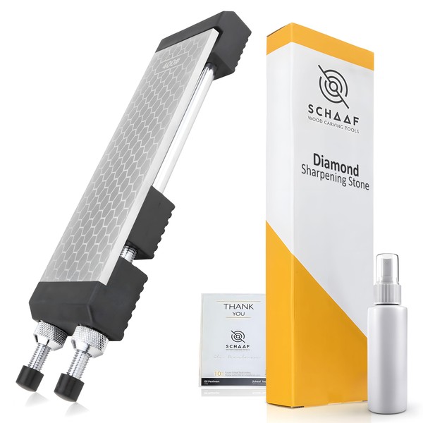 Heavy Duty Diamond Sharpening Stone Set with Adjustable Base, 2-Sided