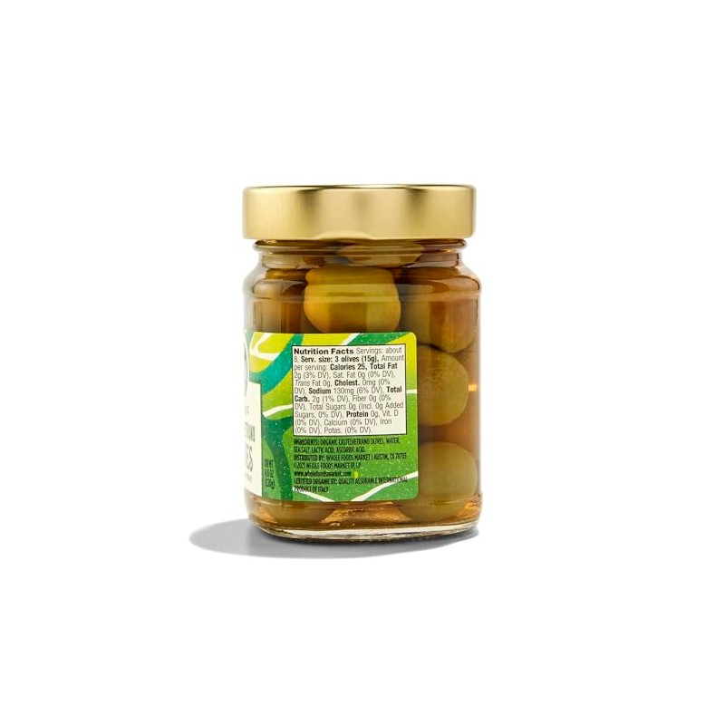 Whole Foods Market, Organic Castelvetrano Olives, 4.58 Ounce