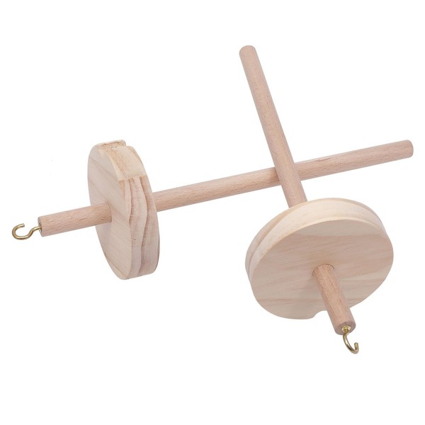 GLOBLELAND 2Pcs Whorl Drop Spindle Yarn Spin Hand Carved Wooden Tool Wood Old Lace Spinning Tool Hand Spinning Wheel for Beginners Sewing