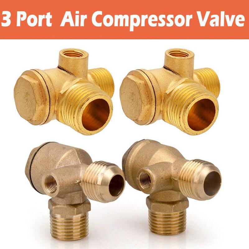 Air Compressor Check Valve Threaded Check Valve Brass 3-Port Tube