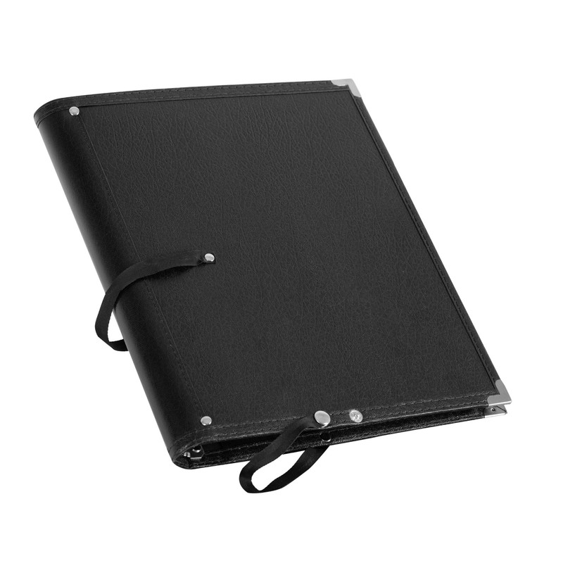 Classic Cantabile Music Folder (Sturdy Faux Leather, Hand Strap, Notes