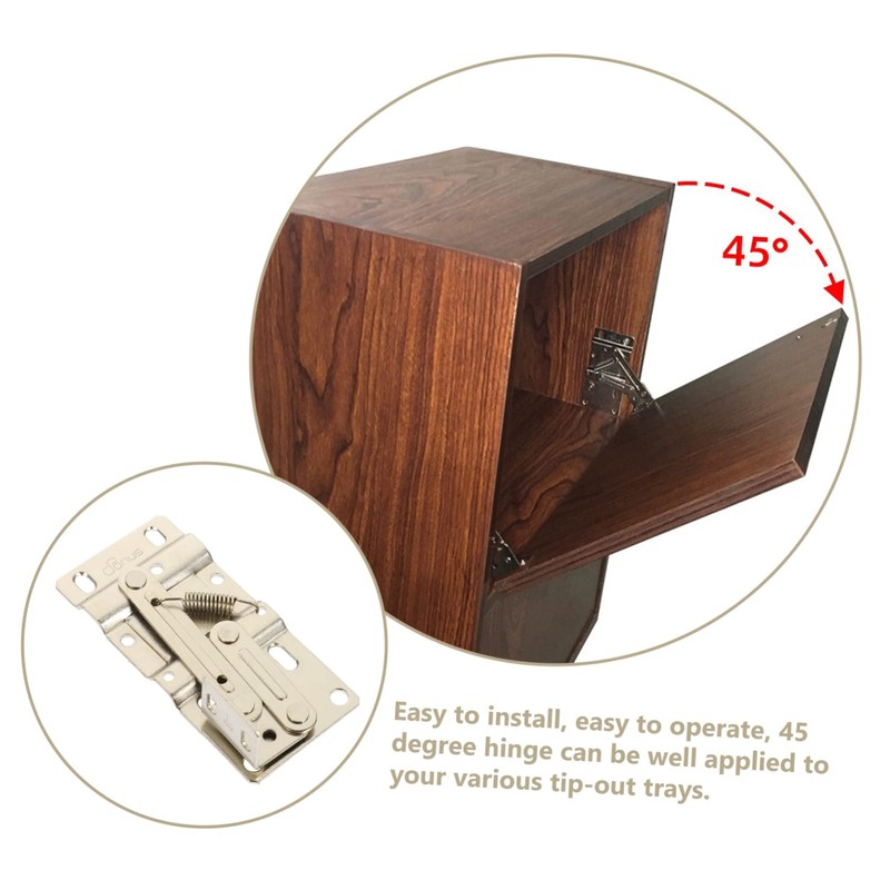 SEWACC 2pcs Tip Out Tray Hinges Durable Self Closing Pivot