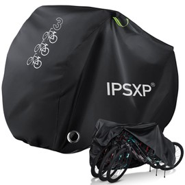 IPSXP Bicycle Cover, Heavyweight 210D Oxford Bicycle Covers, Waterproof, Snowproof, Dustproof and UV Protected, Suitable for All Bicycle Types (208 x 112 x 110 cm)