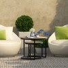 Smuxee Nesting Coffee Table Set of 2, 23.6" Round Coffee