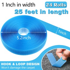 Zonon 6 Rolls Carpet Marker Strips, Floor Tape for Classroom, Nylon Carpet Markers for School Supplies Classroom Rug, Back to School Preschool Daycare Office (25 ft x 1 Inch,Blue)
