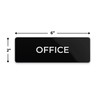 Office Sign, Durable ABS Plastic with Full Adhesive Backing, Sign