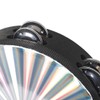 Alnicov Radiant Tambourine Handbell 8 inch Double Row Jingles Reflective