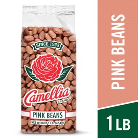 Camellia Brand Dried Pink Beans – Premium Non-GMO Legumes for Southwestern Chili, Puerto Rican Habichuelas, Refried Bean, Santa Maria Pinquitos, Soups, Stews, and Rice Dishes – Gluten-Free, High Protein, Vegan & Vegetarian Friendly, 1 Pound (Pack of 12)