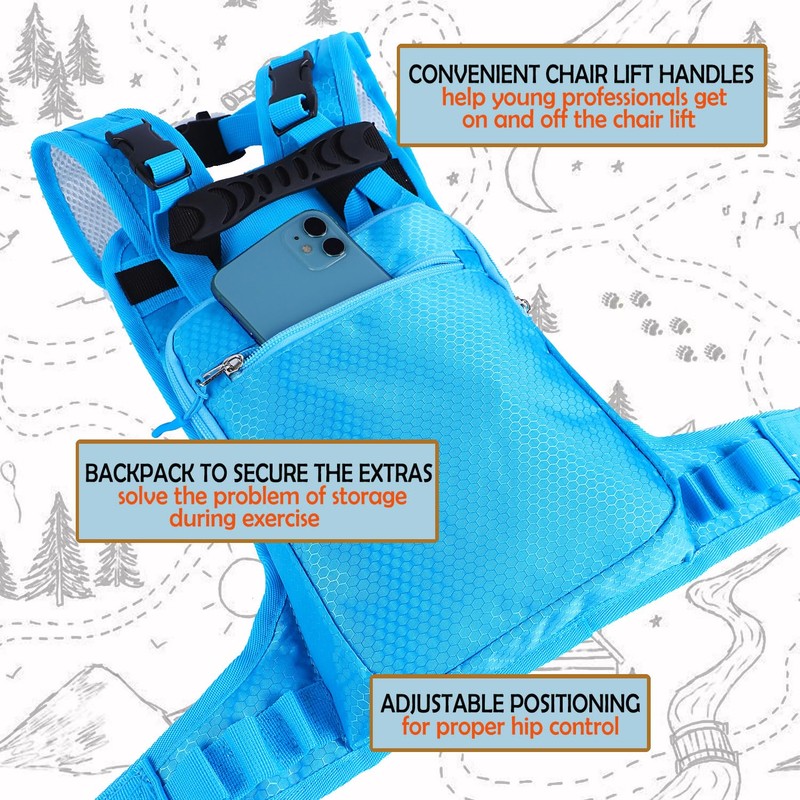 CapsLock Ski and Snowboard Harness Trainer for Kids – Retractable