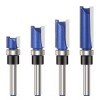 Vesery 4Pcs 1/4'' Shank Flush Trim Router Bit Bottom Bearing