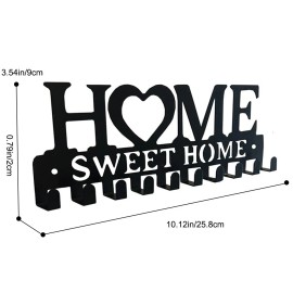 donwell Wall Mounted Metal Key Holder with 10 Hooks Key Hanger For Home Office Hallway U