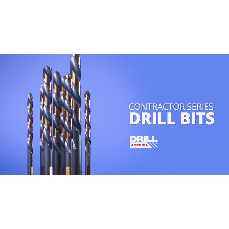 Drill America 5 Piece Contractor High Speed Steel Black and