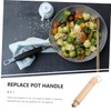LABRIMP 3sets Wooden Replacement Handles for Pots Scald Heat Insulated