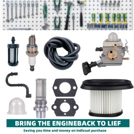 youjupazi BG86 Carburetor Kit With Stub Spark Arrestor Air Filter Kit for STIHL SH86 SH86C BG86C BG86CE BG86Z BG86CEZ Leaf Blower Replace Zama C1M-S261B 4241-120-0623 4241-120-0616