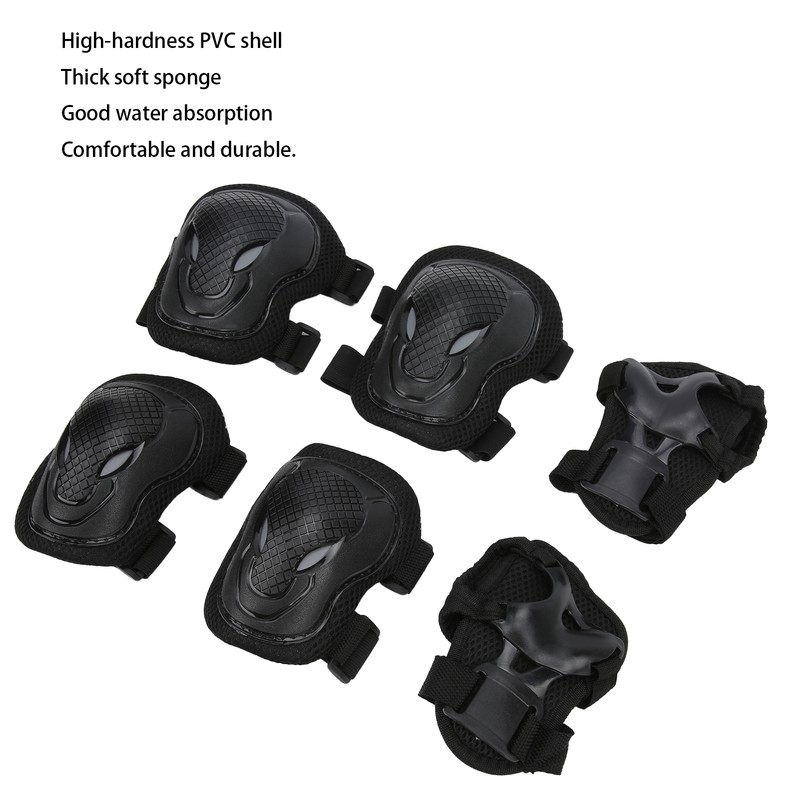 Roller Skate Protection Gear Set Adjustable Knee Elbow Pads Wrist